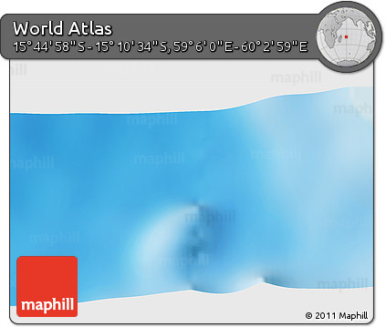 Physical 3D Map of the Area around 15° 27' 46" S, 59° 34' 30" E