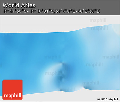 Physical 3D Map of the Area around 15° 27' 46" S, 59° 34' 30" E