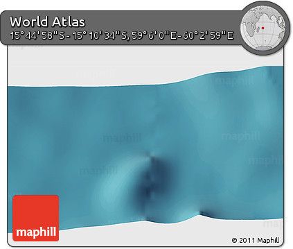 Satellite 3D Map of the Area around 15° 27' 46" S, 59° 34' 30" E