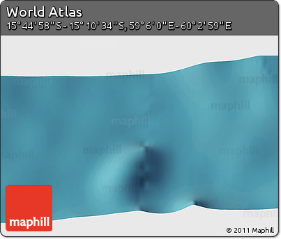 Satellite 3D Map of the Area around 15° 27' 46" S, 59° 34' 30" E