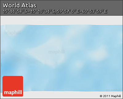 Physical 3D Map of the Area around 15° 27' 46" S, 60° 25' 29" E