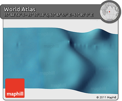 Satellite 3D Map of the Area around 15° 27' 46" S, 61° 16' 29" E