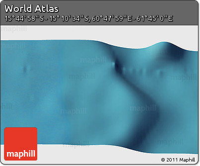 Satellite 3D Map of the Area around 15° 27' 46" S, 61° 16' 29" E