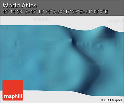 Satellite 3D Map of the Area around 15° 27' 46" S, 61° 16' 29" E