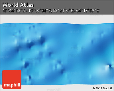 Physical 3D Map of the Area around 15° 27' 46" S, 63° 49' 30" E
