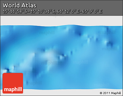 Physical 3D Map of the Area around 15° 27' 46" S, 64° 40' 30" E