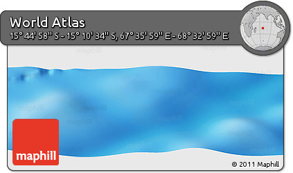Physical Panoramic Map of the Area around 15° 27' 46" S, 68° 4' 29" E