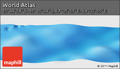 Physical Panoramic Map of the Area around 15° 27' 46" S, 68° 4' 29" E