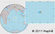Gray Location Map of the area around 15° 27' 46" S, 70° 37' 30" E