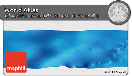 Physical Panoramic Map of the Area around 15° 27' 46" S, 73° 10' 30" E