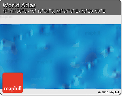 Physical 3D Map of the Area around 15° 27' 46" S, 74° 52' 30" E