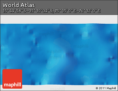 Physical 3D Map of the Area around 15° 27' 46" S, 75° 43' 29" E
