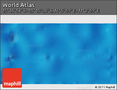 Physical 3D Map of the Area around 15° 27' 46" S, 76° 34' 29" E