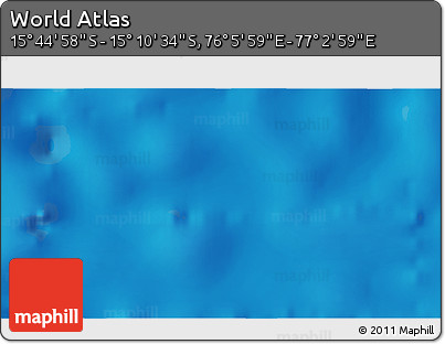 Physical 3D Map of the Area around 15° 27' 46" S, 76° 34' 29" E