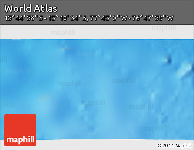 Physical 3D Map of the Area around 15° 27' 46" S, 77° 16' 30" W