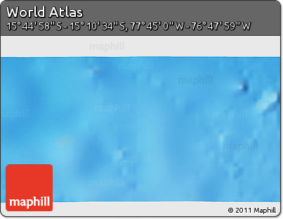 Physical 3D Map of the Area around 15° 27' 46" S, 77° 16' 30" W