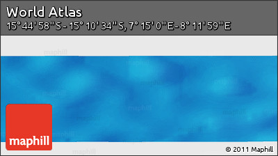 Physical Panoramic Map of the Area around 15° 27' 46" S, 7° 43' 29" E