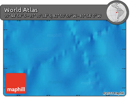 Physical Map of the Area around 15° 27' 46" S, 82° 22' 30" W