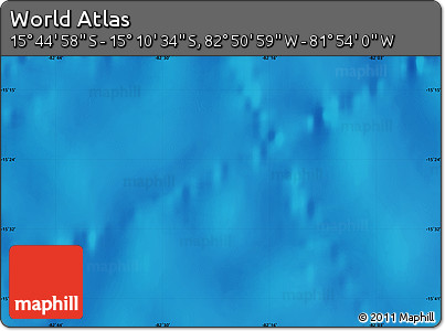 Physical Map of the Area around 15° 27' 46" S, 82° 22' 30" W