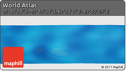 Physical Panoramic Map of the Area around 15° 27' 46" S, 83° 22' 30" E