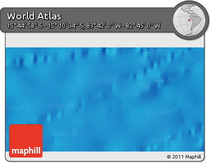 Shaded Relief 3D Map of the Area around 15° 27' 46" S, 83° 13' 29" W
