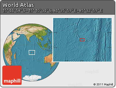 Satellite Location Map of the Area around 15° 27' 46" S, 85° 4' 29" E
