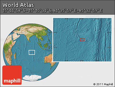 Satellite Location Map of the Area around 15° 27' 46" S, 85° 4' 29" E