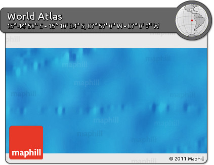 Physical 3D Map of the Area around 15° 27' 46" S, 87° 28' 29" W