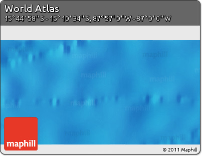 Physical 3D Map of the Area around 15° 27' 46" S, 87° 28' 29" W