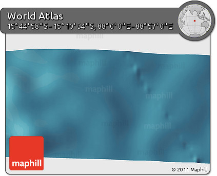 Satellite 3D Map of the Area around 15° 27' 46" S, 88° 28' 29" E