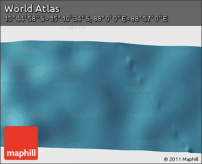 Satellite 3D Map of the Area around 15° 27' 46" S, 88° 28' 29" E