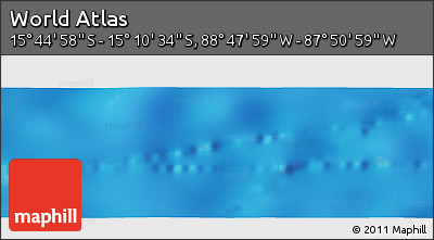 Physical Panoramic Map of the Area around 15° 27' 46" S, 88° 19' 29" W