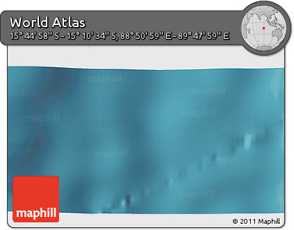 Satellite 3D Map of the Area around 15° 27' 46" S, 89° 19' 29" E