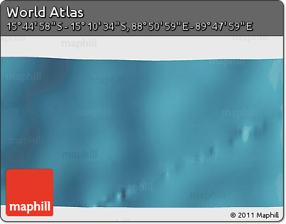 Satellite 3D Map of the Area around 15° 27' 46" S, 89° 19' 29" E