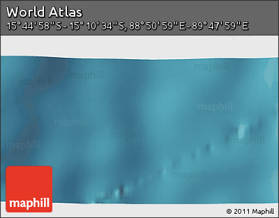 Satellite 3D Map of the Area around 15° 27' 46" S, 89° 19' 29" E