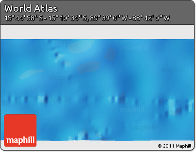 Shaded Relief 3D Map of the Area around 15° 27' 46" S, 89° 10' 30" W