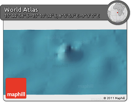 Satellite 3D Map of the Area around 15° 27' 46" S, 8° 34' 29" E
