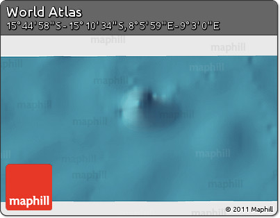 Satellite 3D Map of the Area around 15° 27' 46" S, 8° 34' 29" E