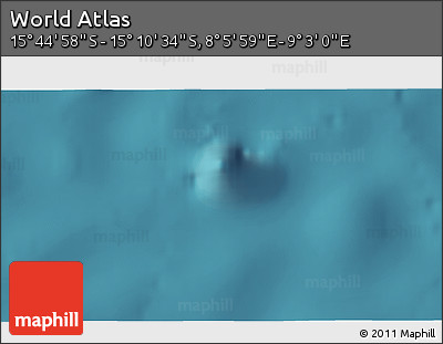 Satellite 3D Map of the Area around 15° 27' 46" S, 8° 34' 29" E