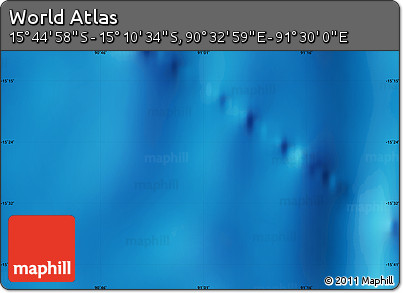 Physical Map of the Area around 15° 27' 46" S, 91° 1' 30" E