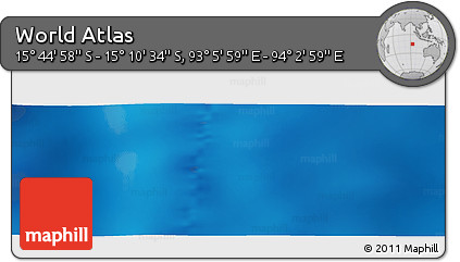 Physical Panoramic Map of the Area around 15° 27' 46" S, 93° 34' 29" E