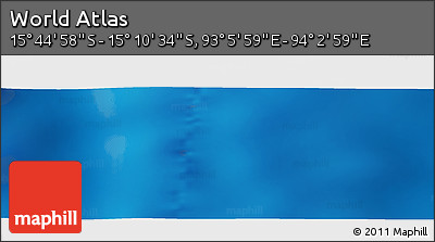 Physical Panoramic Map of the Area around 15° 27' 46" S, 93° 34' 29" E