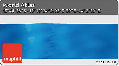 Physical Panoramic Map of the Area around 15° 27' 46" S, 93° 34' 29" E
