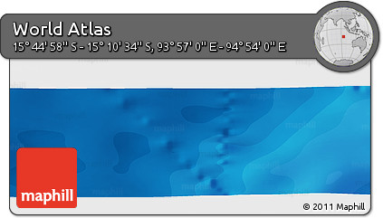 Political Panoramic Map of the Area around 15° 27' 46" S, 94° 25' 30" E