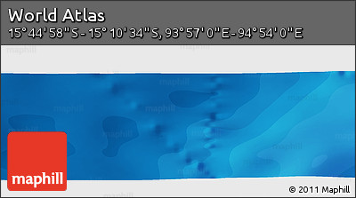 Political Panoramic Map of the Area around 15° 27' 46" S, 94° 25' 30" E