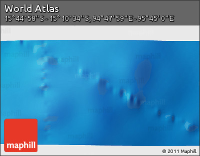 Physical 3D Map of the Area around 15° 27' 46" S, 95° 16' 30" E