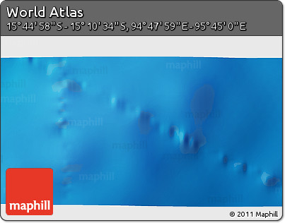 Physical 3D Map of the Area around 15° 27' 46" S, 95° 16' 30" E