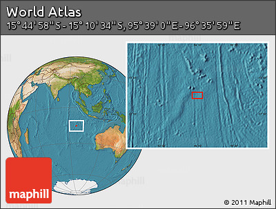 Satellite Location Map of the Area around 15° 27' 46" S, 96° 7' 30" E