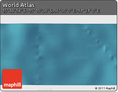 Satellite 3D Map of the Area around 15° 27' 46" S, 96° 58' 29" E