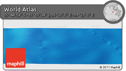 Physical Panoramic Map of the Area around 15° 27' 46" S, 96° 58' 29" E